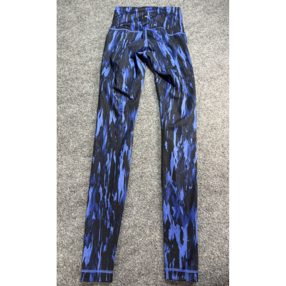 Lululemon Align Leggings Women’s Size 4 Blue Black Brushstroke Print High‑Rise